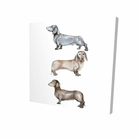 FONDO 16 x 16 in. Small Dachshund Dog-Print on Canvas FO2788416